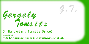 gergely tomsits business card